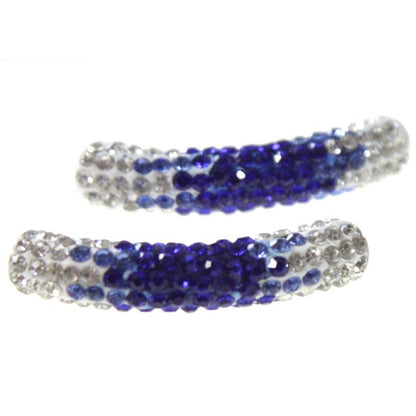 Perles shamballa tubes en cristal bicolores 45 mm (1 pièce)