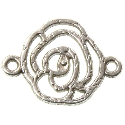 Connecteurs bijoux Fleur rose (5 pièces)