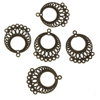 Connecteur rond boucle chandelier (5 pièces)