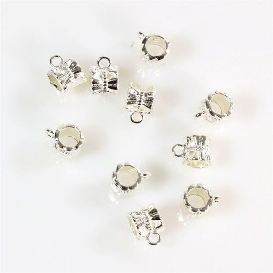Bélière attache pendentif Papillon en alliage 11x7 mm (10 pièces)