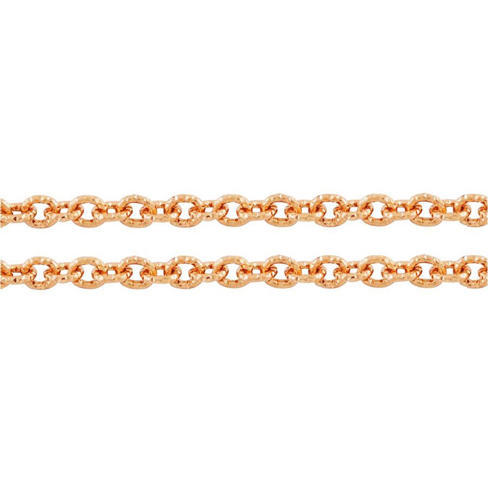 Chaine bijoux à mailles forçat 7 x 6 mm (1 mètre)