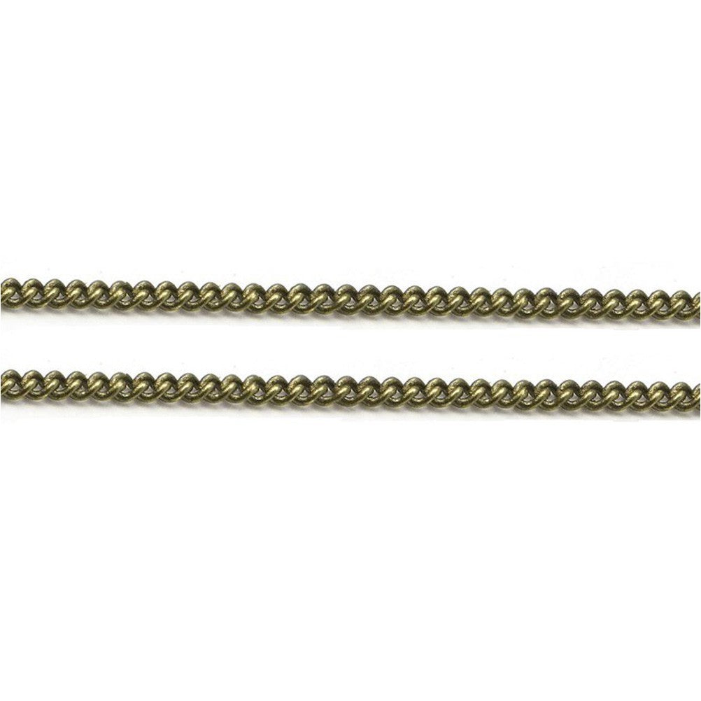 Chaine bijoux petites mailles cheval 2 x 1 mm (1 mètre)