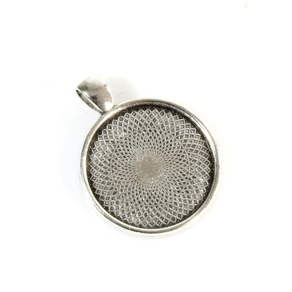 Support cabochon pendentif Rosace 36 x 28 mm (5 pièces)