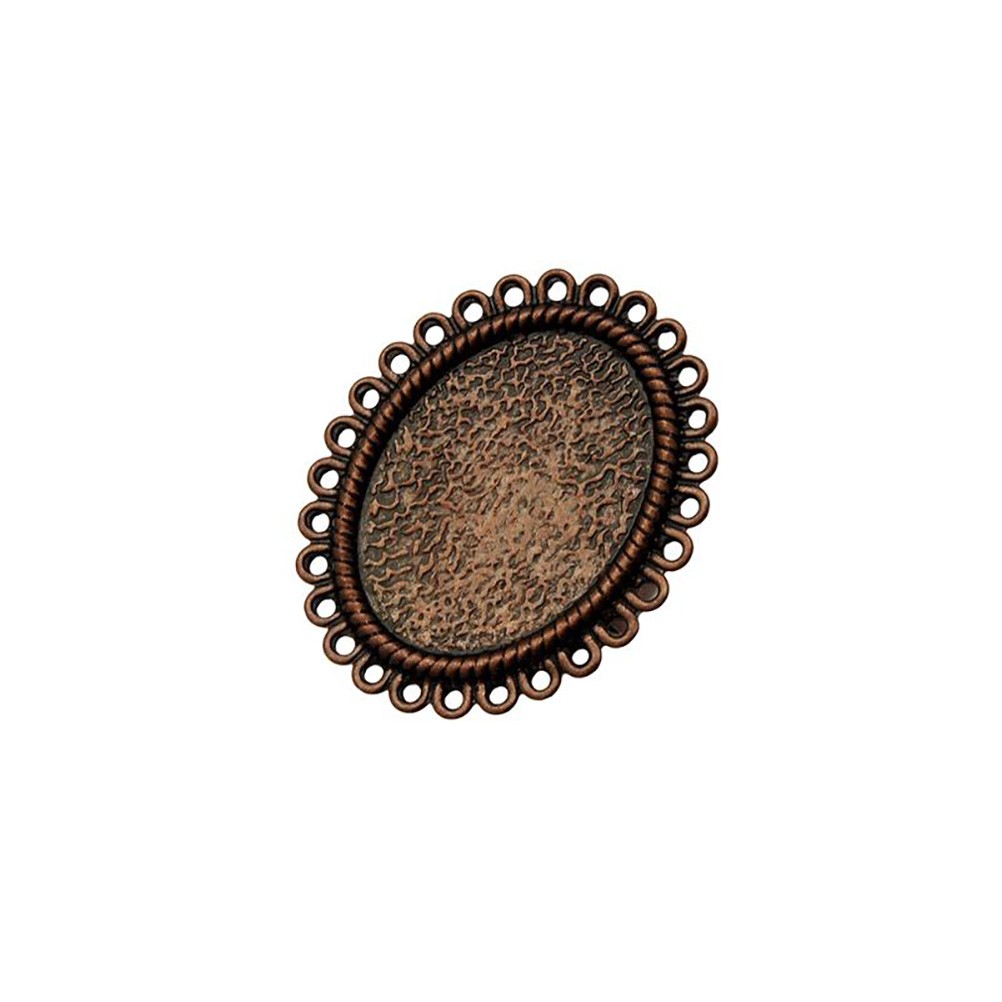 Support cabochon bague Carensa plateau 34 x 28 mm (1 pièce)