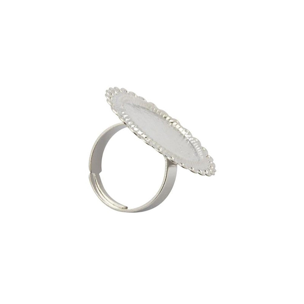 Support cabochon bague Carensa plateau 34 x 28 mm (1 pièce)