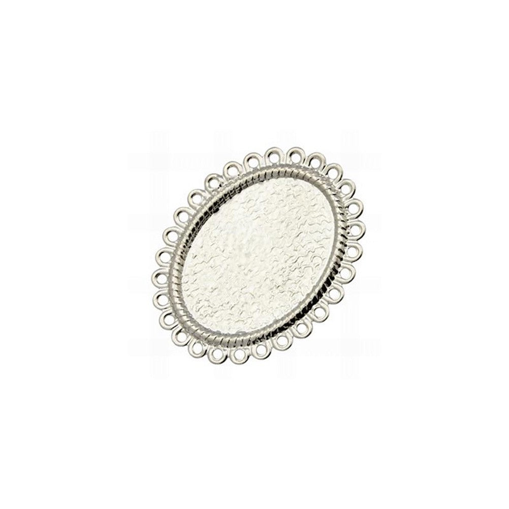 Support cabochon bague Carensa plateau 34 x 28 mm (1 pièce)