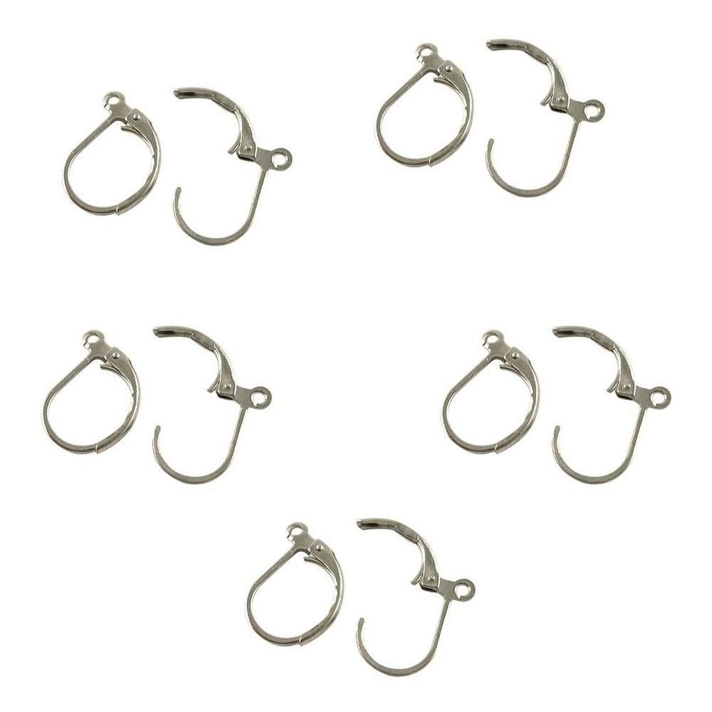 Support boucles d'oreilles dormeuses 15 x 10 mm (10 pièces)