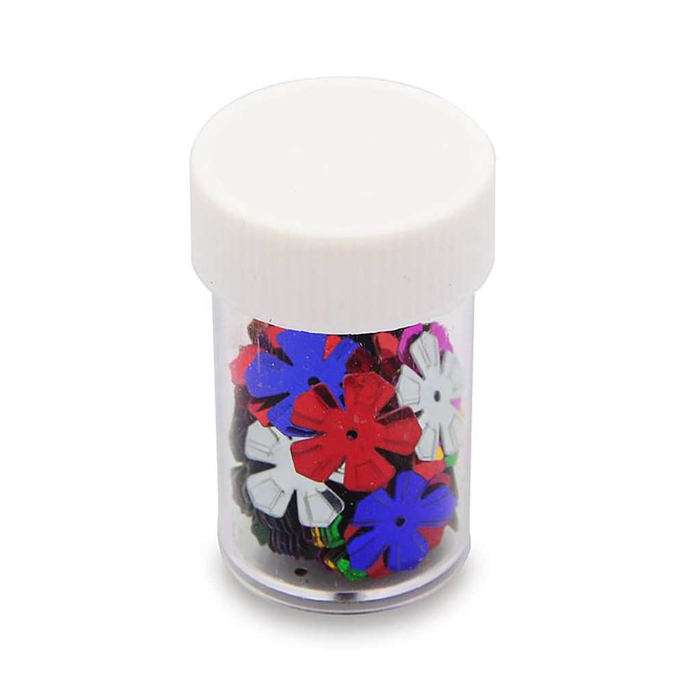 Flacon de perles paillettes fleurs 13 ,5 mm (60 pièces)