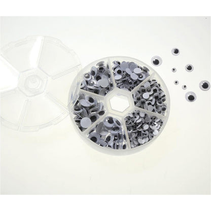 Boite de cabochons Oeil plusieurs dimensions (600 pièces)