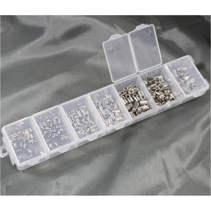 Kit embout cordon à coller plusieurs dimensions (180 pièces)