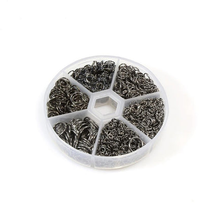 Kit anneaux de jonction fer dimensions variées (1530 pièces)