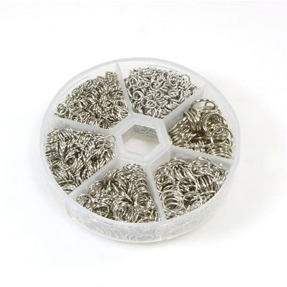 Kit anneaux de jonction fer dimensions variées (1530 pièces)