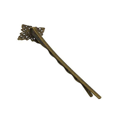 Epingle à cheveux Fleur de Vent 62 x 17 mm (5 pièces)