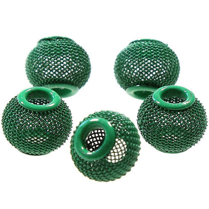 Perles metal tressé boules treillis 12 mm (5 pièces)