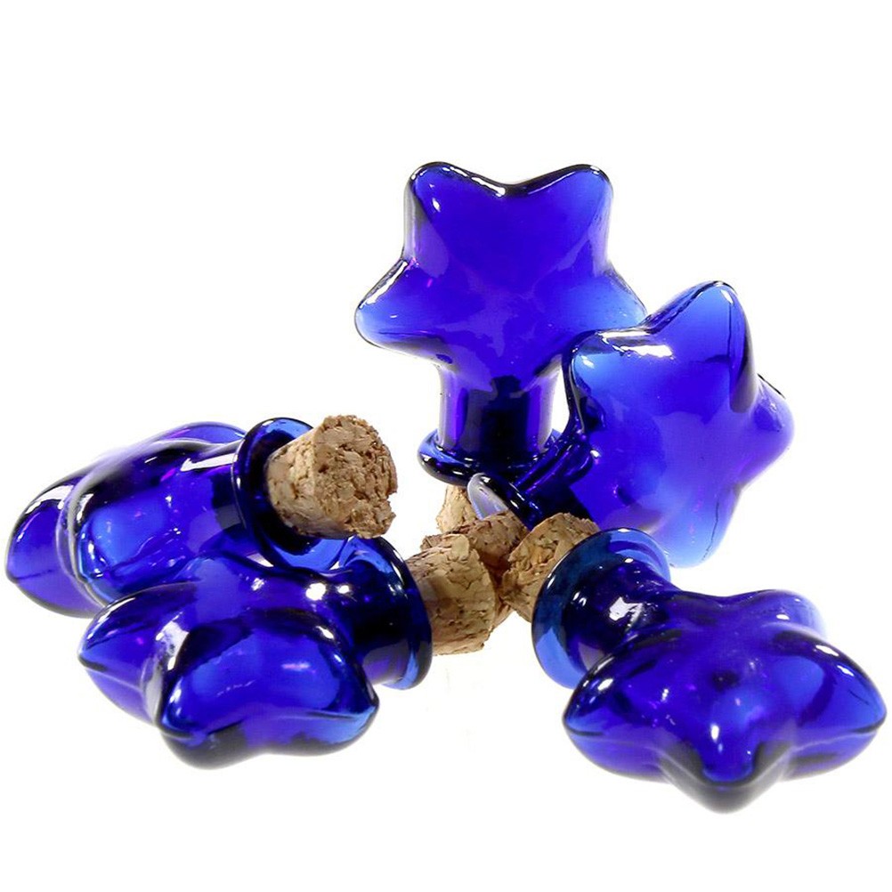 Mini Fiole Pendentif Étoile ( 5 Pièces ) ( 29 X 21 Mm )