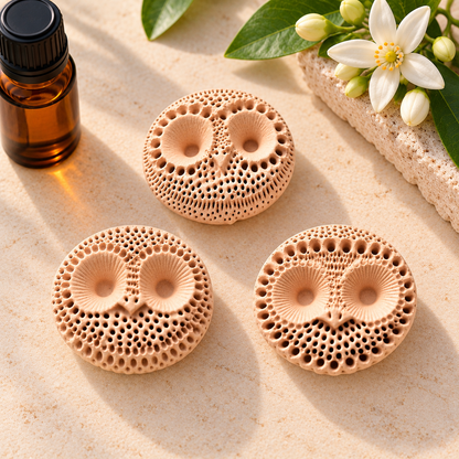 🦉 Trio de Chouettes & Hiboux – Diffuseurs de Parfum Artisanaux en Plâtre Céramique