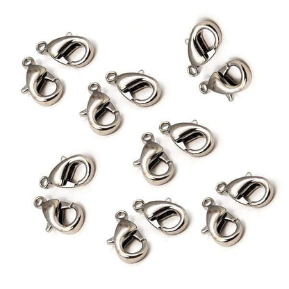 Fermoirs mousquetons 12 mm ( 10 Pièces )