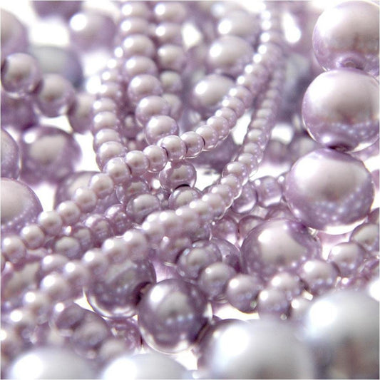 Perles nacrées 12 mm en verre de Bohême couleurs pastel lot de 10