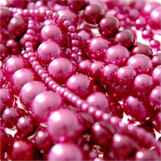 Perles nacrées 8 mm en verre de Bohême couleurs vives lot de 20