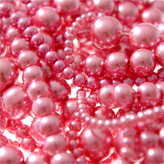 Perles nacrées 16 mm en verre de Bohême couleurs vives lot de 10
