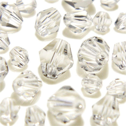 Perles cristal cz bicones quartz de Bohême 4 mm (120 pcs)