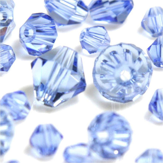 Perles cristal cz bicones quartz de Bohême 6mm (50 pcs)