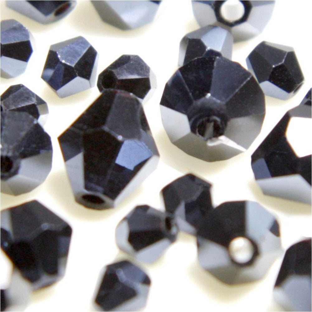 Perles cristal cz bicones quartz de Bohême 8 mm (40 pcs)