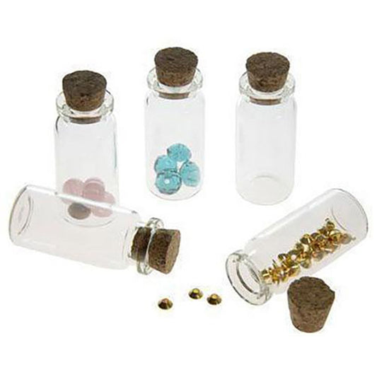Fiole bijoux en verre lot de 5