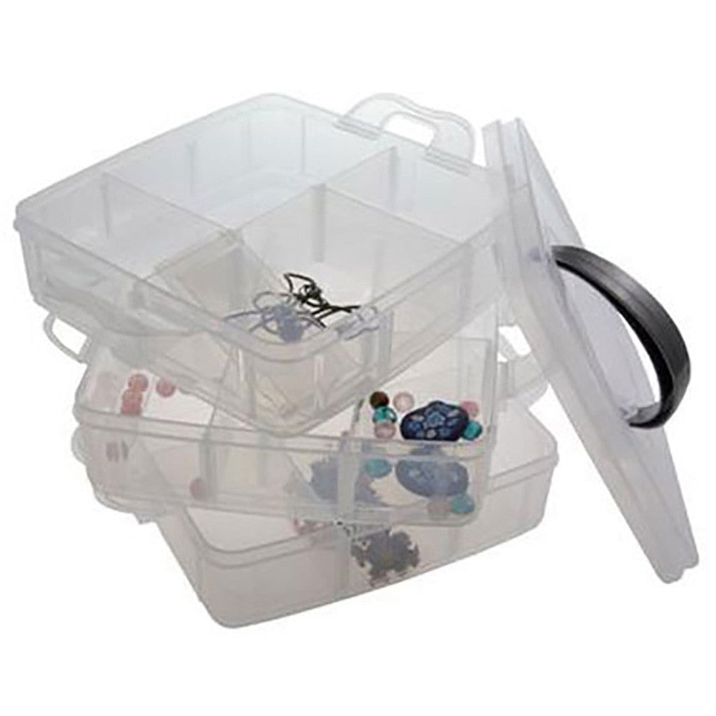 Boite de rangement plastique bijoux apprêts 18 compartiments