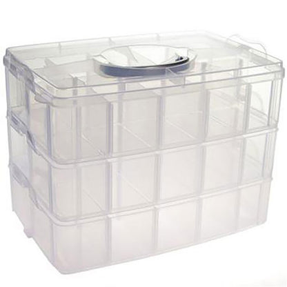 Boite de rangement plastique bijoux apprêts 30 compartiments