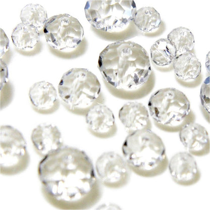 Perles cristal cz à facettes quartz de Bohème 8 mm (70 pcs)