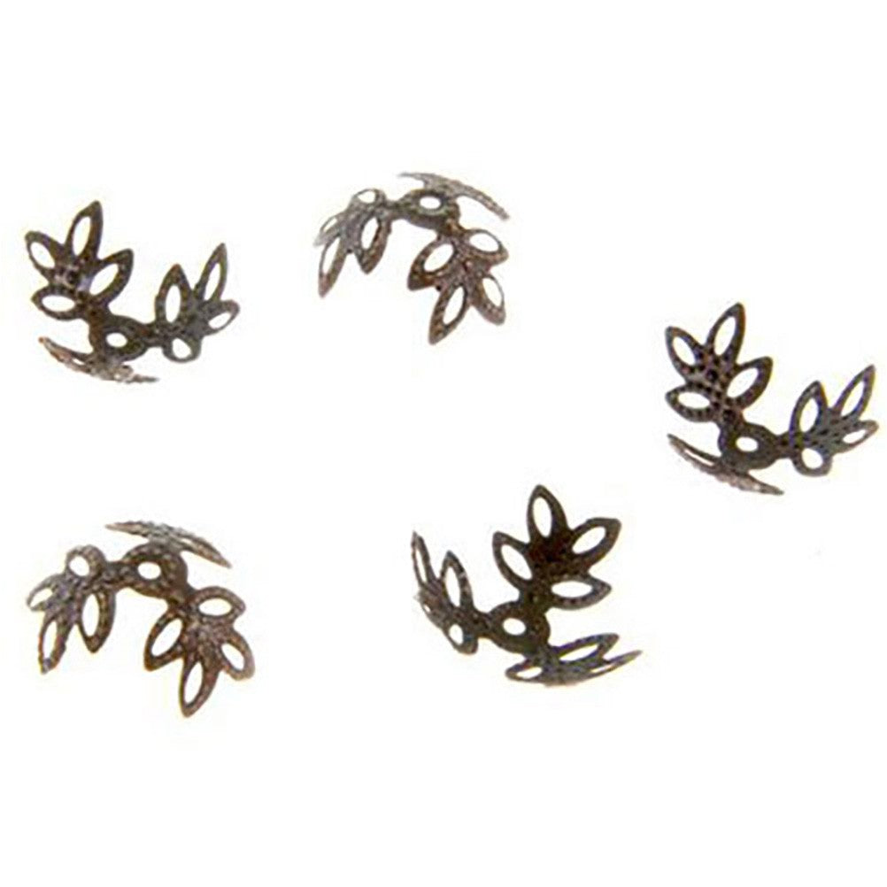 Calottes coupelles fleurs 3 pétales pour perles (50 pièces)