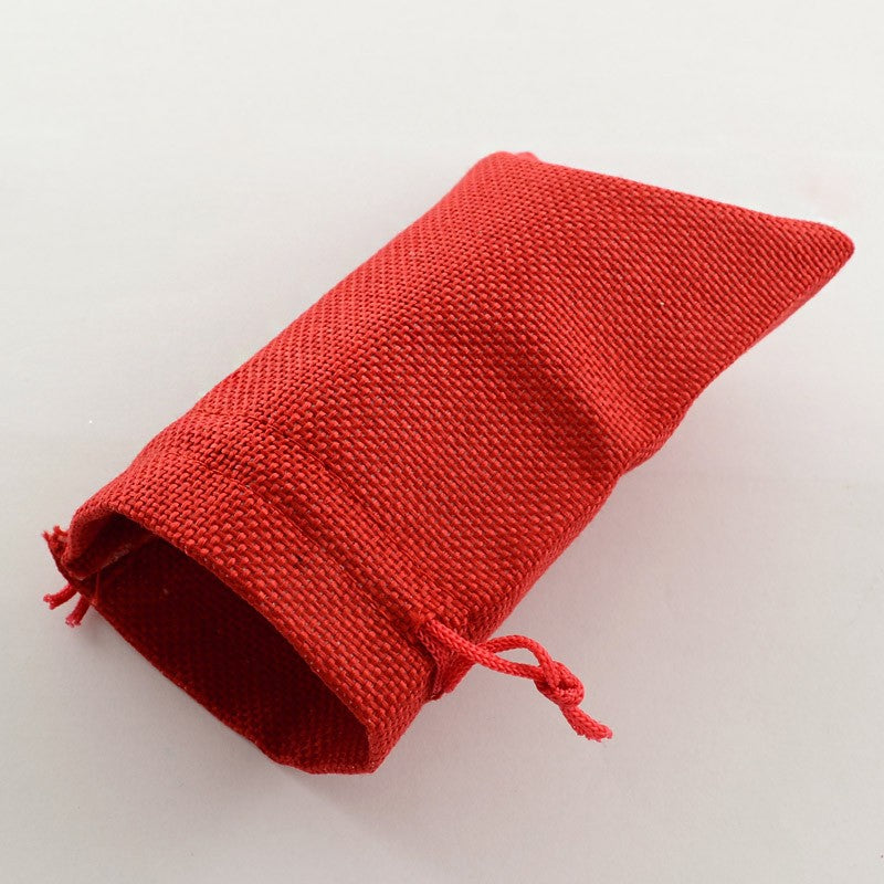Pochettes jute 18x13 cm avec cordon lot de 10
