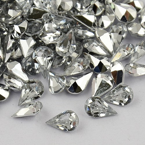 Strass bijoux acrylique Goutte 5 x 3 mm (50 pièces)