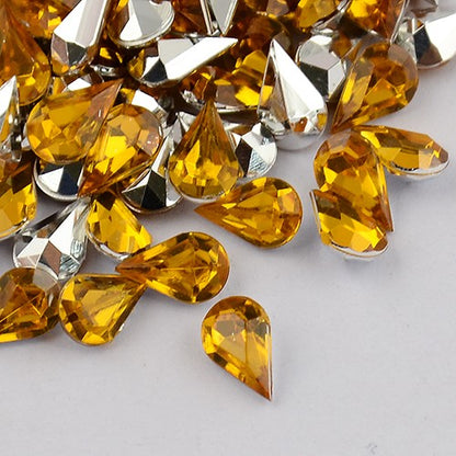 Strass bijoux acrylique Goutte 5 x 3 mm (50 pièces)