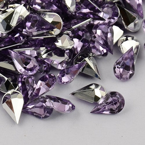Strass bijoux acrylique Goutte 5 x 3 mm (50 pièces)