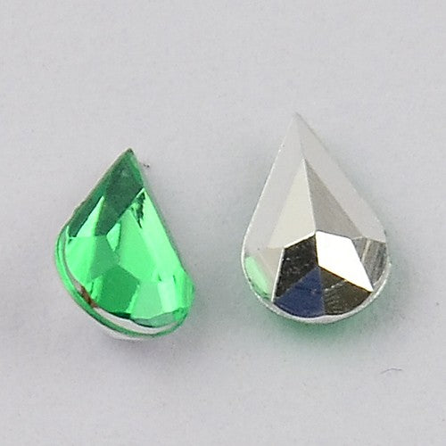 Strass bijoux acrylique Goutte 5 x 3 mm (50 pièces)