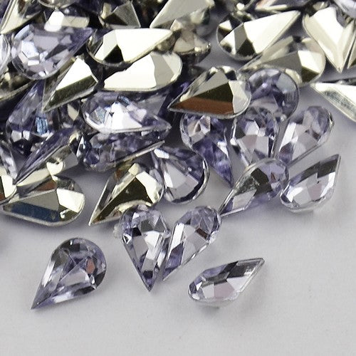 Strass bijoux acrylique Goutte 5 x 3 mm (50 pièces)
