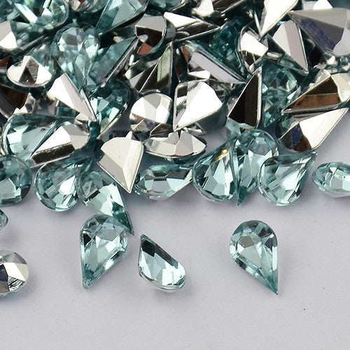 Strass bijoux acrylique Goutte 5 x 3 mm (50 pièces)