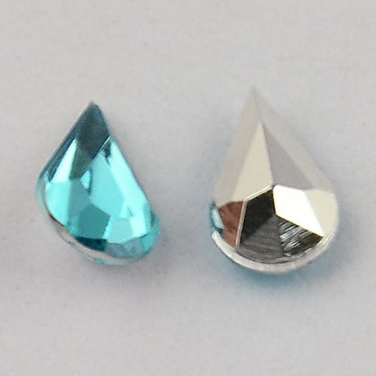 Strass bijoux acrylique Goutte 5 x 3 mm (50 pièces)