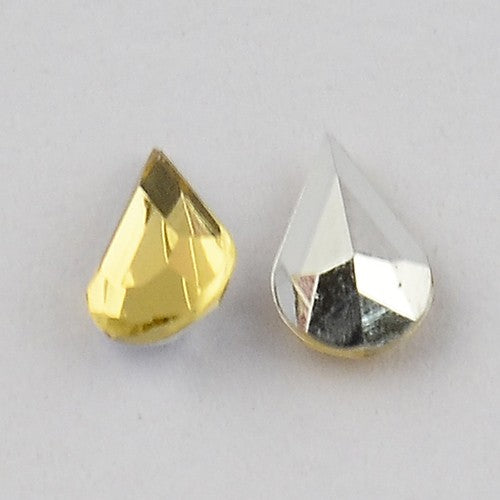 Strass bijoux acrylique Goutte 5 x 3 mm (50 pièces)
