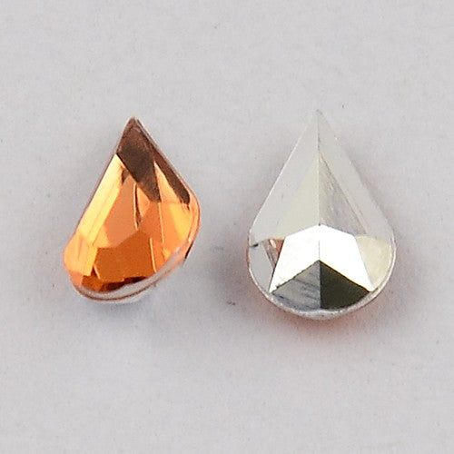 Strass bijoux acrylique Goutte 5 x 3 mm (50 pièces)
