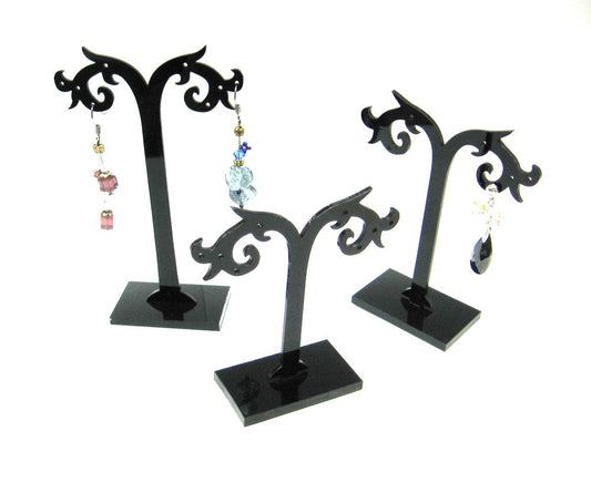 Présentoirs boucles d'oreille Arabesque en plastique lot de 3