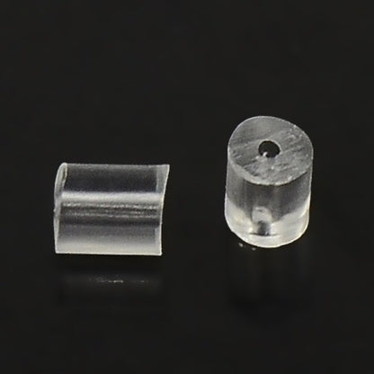 Fermoir boucle d'oreille poussoir tube 3 x 3 mm