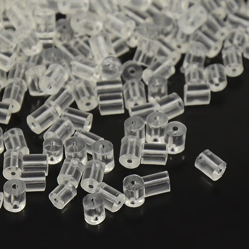 Fermoir boucle d'oreille poussoir tube 3 x 3 mm