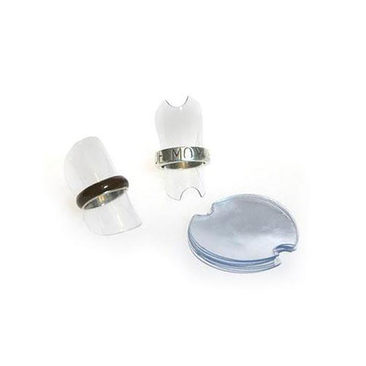 Présentoirs rondelles souples pour bagues transparents (30 pièces)