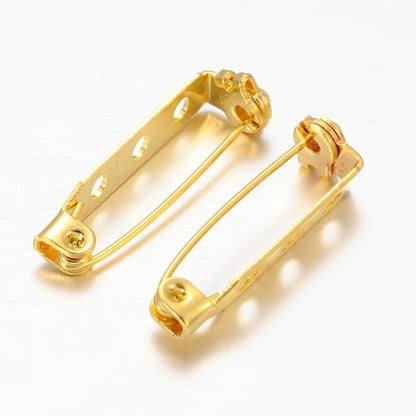 Broche épingle sécurité création bijoux 27mm ( 10 Pièces )
