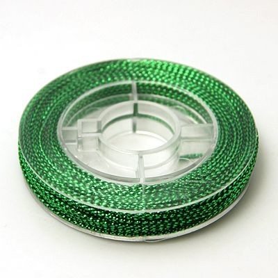 Fil nylon tréssé 0.6mm couleur métallisée (10 m)