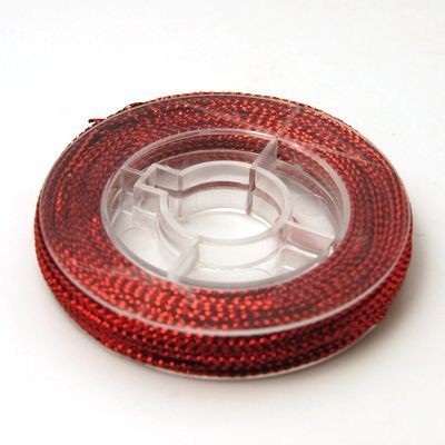 Fil nylon tréssé 0.6mm couleur métallisée (10 m)