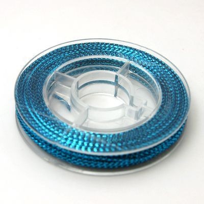 Fil nylon tréssé 0.6mm couleur métallisée (10 m)